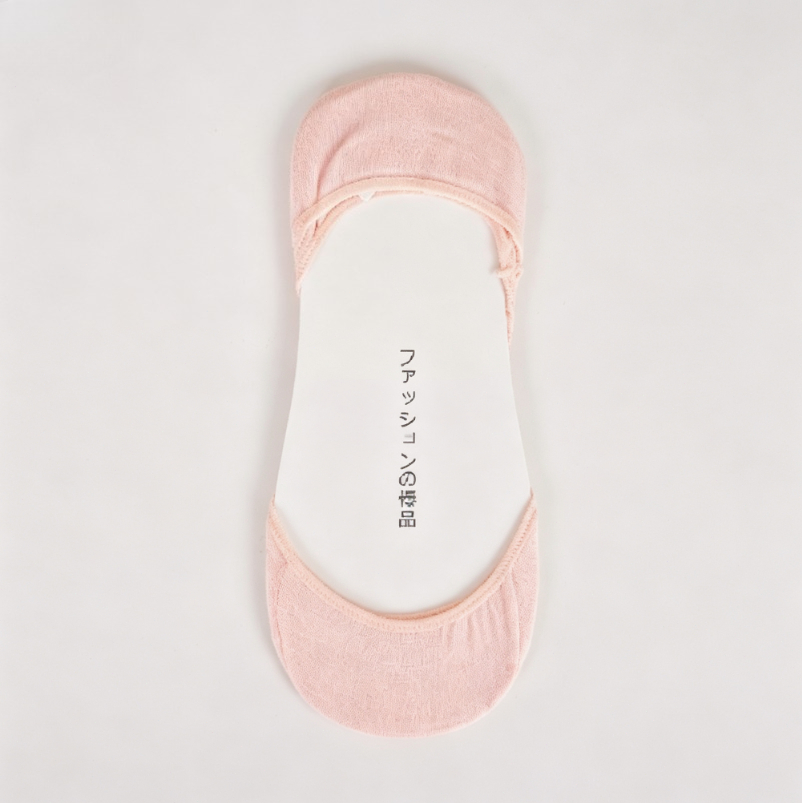 Invisibility Sock Loafer - Lichtroze katoenen onzichtbare sokken voor dames,