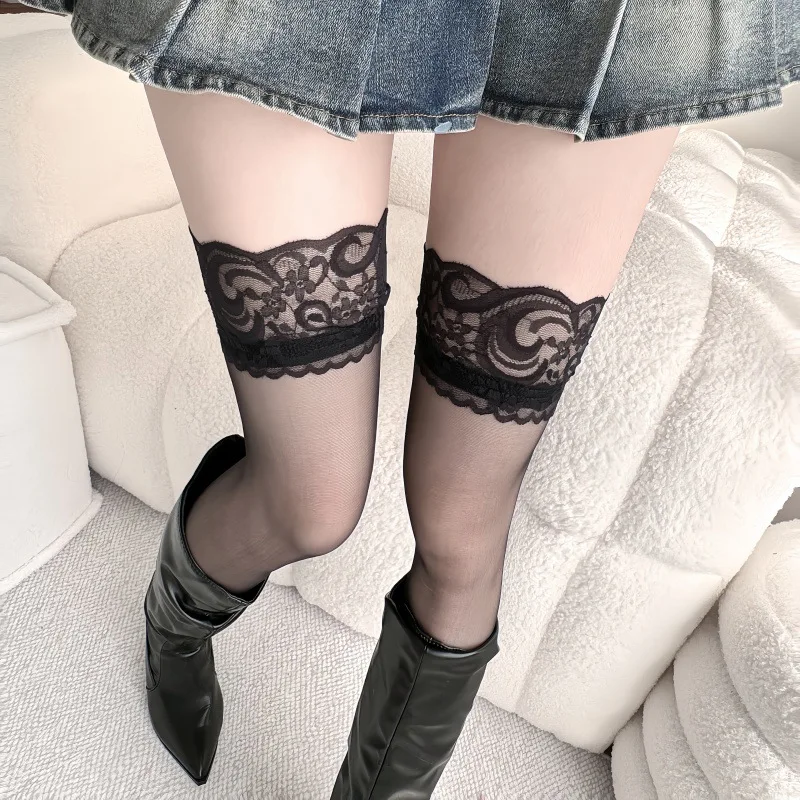 Tights Pantyhose Sheer - Kanten kousen vrouwen riem bloemen elastische