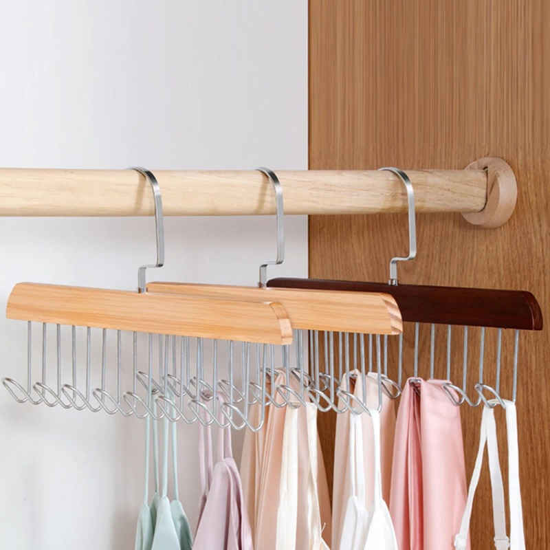 Sock Organizer Tray - Massief houten achthaakige hanger Multifunctioneel ondergoed