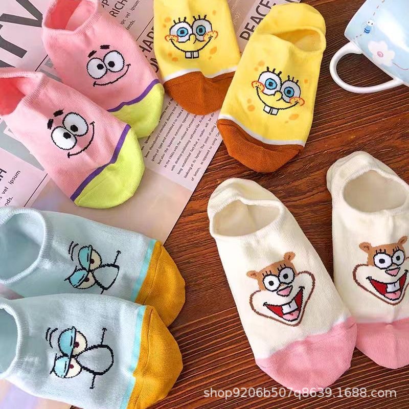Invisibility Sock Loafer - 4 STKS Hot Leuke SpongeBob SquarePants