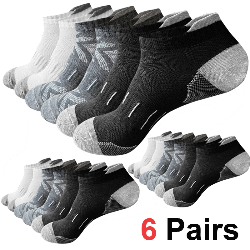 Athletic Sock Cushion - 6/12 paar gevoerde atletische enkelsokken, ademend