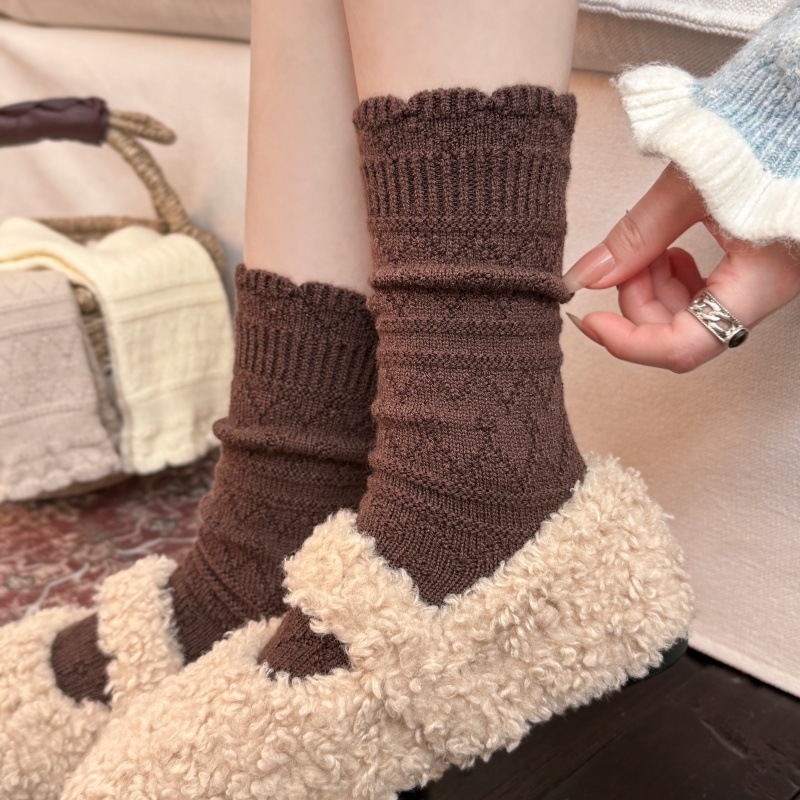 1 paar melkachtig witte kanten - Boot Sock Slouchy recensie en prijs