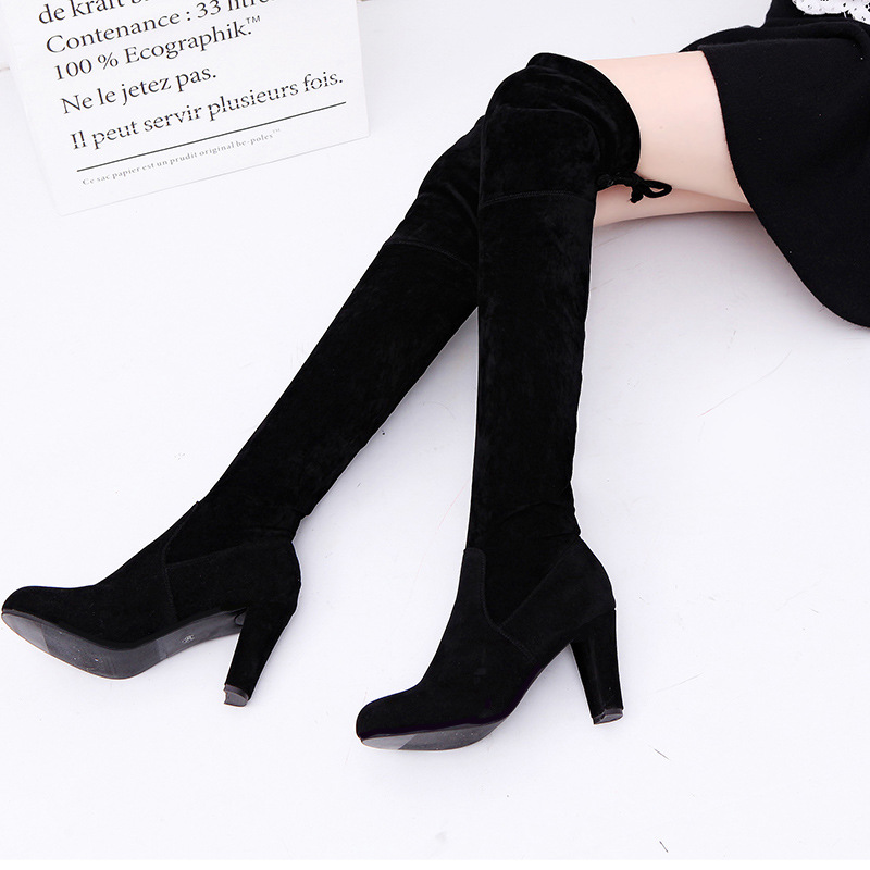 Dameslaarzen Stretchstof Over  - Knee High Sock Women recensie en prijs