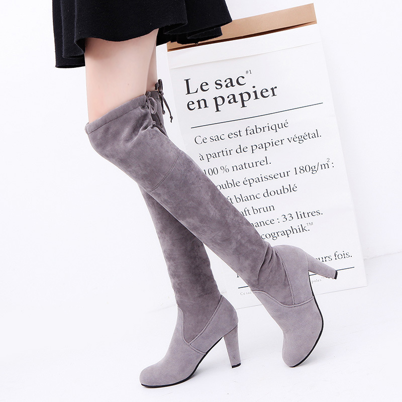 Dameslaarzen Stretchstof Over  - Knee High Sock Women recensie en prijs