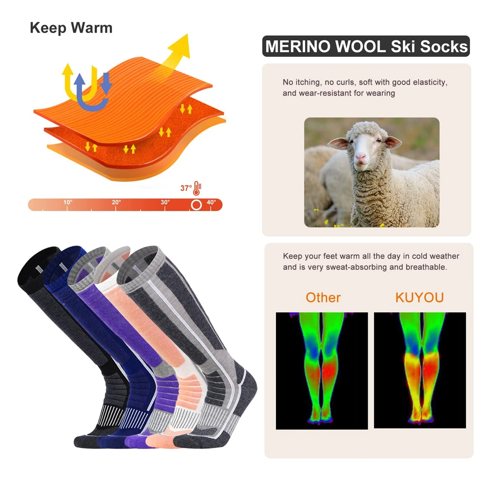1 paar merinowol thermische so - Wool Hiking Sock recensie en prijs