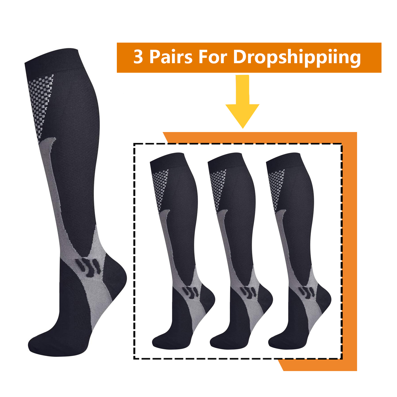 Brothock 3 Pairs Voor Dropship - Compression Sock Medical recensie en prijs
