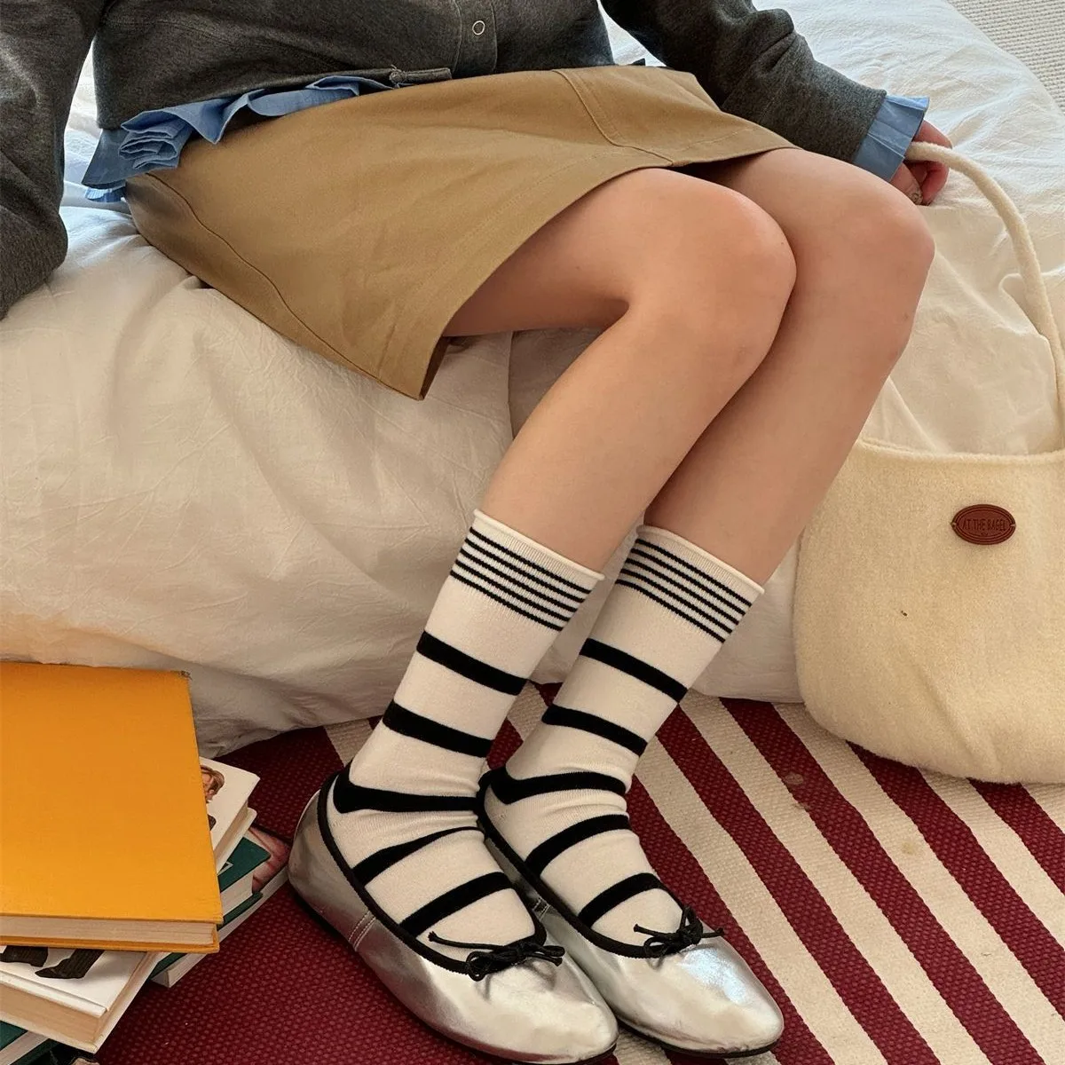 Koreaanse winter gestreepte wo - Silk Sock Bamboo recensie en prijs